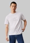 Calvin Klein Chenille Monologo Tee - Ivory Grey Heather