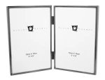Double Photo Frame Silver – Iron Nickel Plated 4 X 6" 10 X 15CM