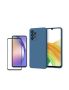 Silicone Phone Case & Screen Protector Combo For Samsung Galaxy A33-BLUE