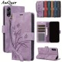 Flower Flip Case For Oppo A78 A98 A58 A18 A38 A17 A17K A77 A57 S 4G 5G Lanyard Pu Faux Leather Wallet Card Slot