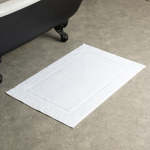 Solid Tub Mat White