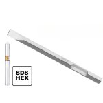 Ingco Chisel Sds Hex 17X350X22MM Flat
