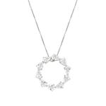 Colour Wave Necklace With Circular Pendant
