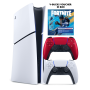 PS5 Slim + Fortnite Flowering Chaos (Voucher) + PS5 Dual Sense Volcanic Red
