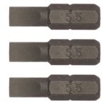 - 3PIECE 1 4INCH Hex Drive 0.8X5.5MM Flat Bit 25MM - FL2508B03