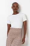 Fitted Ribbed T-Shirt - XL White