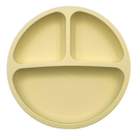 Silicone Suction Feeding Plate For Kids Yellow