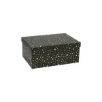 Gift Box Rect. Black With Gold Size 4 245X175X100MM
