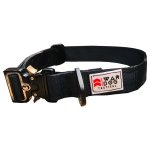 Delta War Dog Xsmall Black Rigid Tactical Dog Collar Waggs Pet Shop