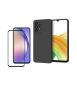 Silicone Phone Case & Screen Protector Combo For Samsung Galaxy A33-BLACK