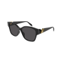 Sunglass Woman Black Grey AM0370S-001 - Black