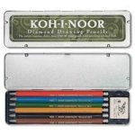 Kohi-noor Diamond Drawing Mechanical Pencil Set - 5 Coloured & 1 Graphite Pencil With Eraser