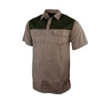 WBM816 Mens Two Tone Shirt - Khaki olive - 2XL