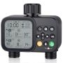 Tjjfmm Sprinkler Timer For Outdoor Garden Hose 2 Outlet 8 Programmable Water Timer With Rain Delay & Manual/automatic Modes Weatherproof Irrigation