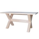 X Leg Table – Raw