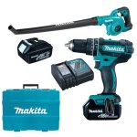 Makita - Cordless Impact Driver & Blower With 2 X 3AH Batteries & Charger