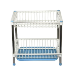 Ashcomonline Two Tier Multi-functional Dish Rack Aluminium Plate Kitchen Rack