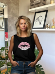 Leopard Kiss Vest - Black - Small