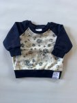 0-3 Navy Floral Sweater