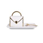 Handbag Shaped Cup & Saucer Set White