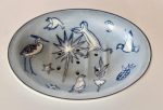 Ceramic Blue & White Soap Dish Tiger Moon Design 16X12CM