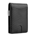 Carbon Fiber Slim Rfid Money Clip Wallet Card Holder