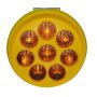 Warning Light Yellow SOLAR/2V 2.5AH 8LED 386MM Dia