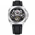 Men's Obsidian Automatic Skeleton Mechanical Watch Black