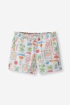 GIRLS Abstract Pool Shorts - 10 Multi