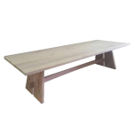Athena Dining Table - 10 Seater - 2400MM L X 1100MM W X 770MM H South African Pine Cotton White Finish