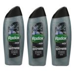 Radox Feel Extreme For Men Shower Gel Body Wash 3 X 400ML
