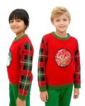 Aviski Festive Ugly Christmas Sweater - Long Sleeve Xmas Jumper Flip Sequin 2-IN-1 Reindeer Santa Boys Girls Knit Pullover 10T