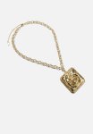 Pendant Necklace - Up Square Swirl Gold