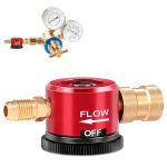 Nitrogen Purge Tool Hvac Nitrogen Regulator Adjustable Nitrogen Flow Regulator Hvac 1 4" Flare Fitting 50-200 Psi Durable Brass