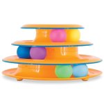 Catstages Tower Of Tracks Cat Toy 3-LEVEL Track Tower With 6 Balls Interactive Cat Toy For Indoor Enrichment