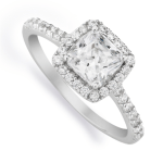 Chet Sterling Silver Square Cubic Zirconia Solitaire Ring