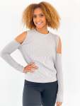 Shoulder Cut-out Top Grey - Grey S