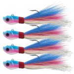 Bucktail Jigs Saltwater Fishing Lures Surf Bucktail Hair Fishing Jigs Swimbait Jig Heads For Freshwater Saltwater Bass Flounder