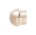 Decor Depot 25MM Steel Rod Collar End Dome - Brushed Silver