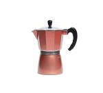 Espresso Pot 6 Cup Rose Gold & Silver