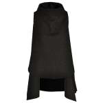 Funnel Neck Boucle Hi-lo Top - Black Free