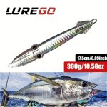 Lurego 1PC Fast Jig Lure 300G Speed Jig For Boat Sea Fishing Hard Vertical Metal Bait Sinking Jigging Bait