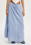 Cotton On Haven Multi Tiered Maxi Skirt - Blue Textured Stripe