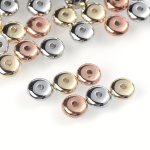 100PCS 6MM Flat Round Plastic Spacer Beads Glossy Acrylic Ccb Beads Metalic Color Disc Beads For Jewelry Making Diy Necklace Bra
