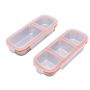 Two Lunch Boxes With Capacities Of 700 Ml And 600 Ml Respectively