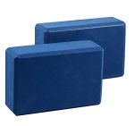 Exerz Yoga Blocks 2 Pack Eva Foam Exercise Workout Fitness Bricks Pilates Stretch Handstand Non-slip Gym Blocks Gymnastics Navy
