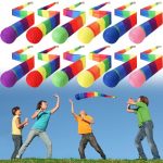 Leyndo 12 Pcs 26 Inch Throw And Catch Balls With Rainbow Tail Soft Sports Play Comet Balls Playground Toys Bulk For Kids Adults