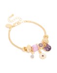 Goldair Gold Bow & Music Note Charm Bracelet