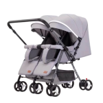 Ashcomonline Reversible Double Twin Stroller Stroller Pram