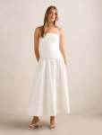Ashton Ruched Midi Dress - 18 Porcelain